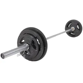 Hit Fitness 80kg Athletic Weight Set | Cast Iron Discs and Barbell