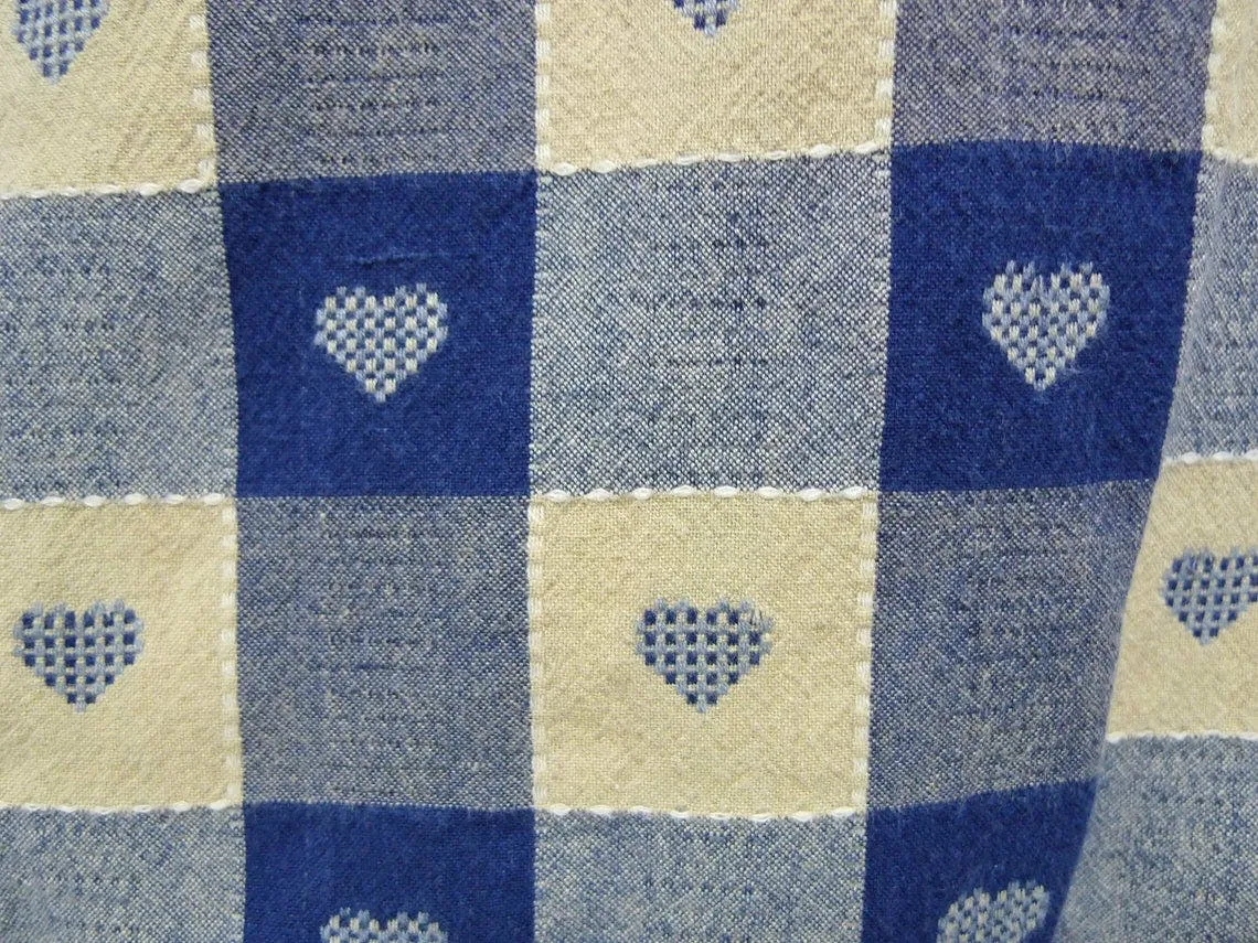 00's Blue Heart Checked Button Up Shirt by Maggie And Max