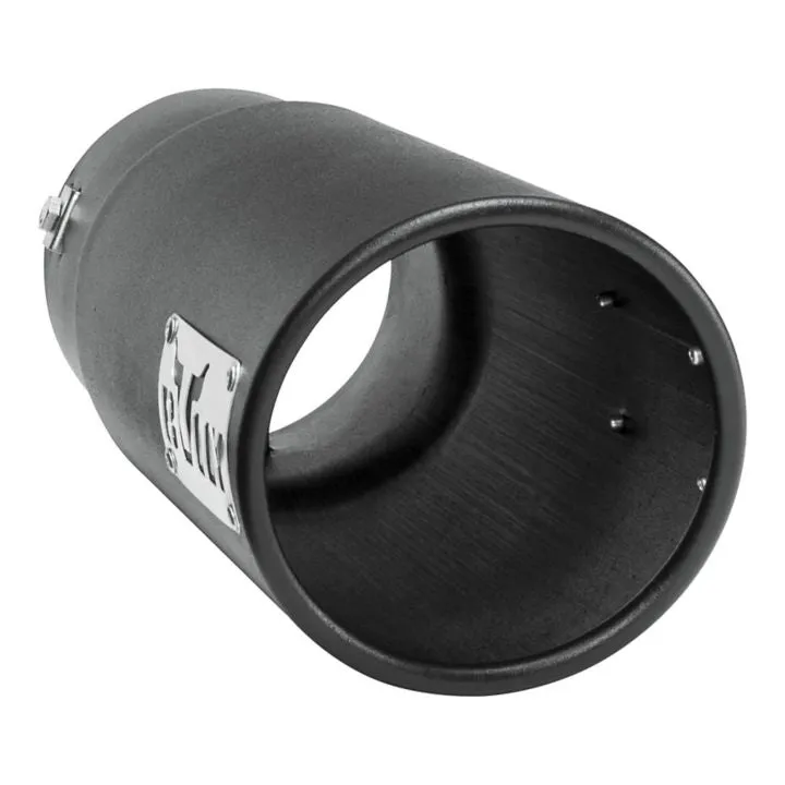 0417549 Matte Black Round Bolt On Exhaust Tip, Truck