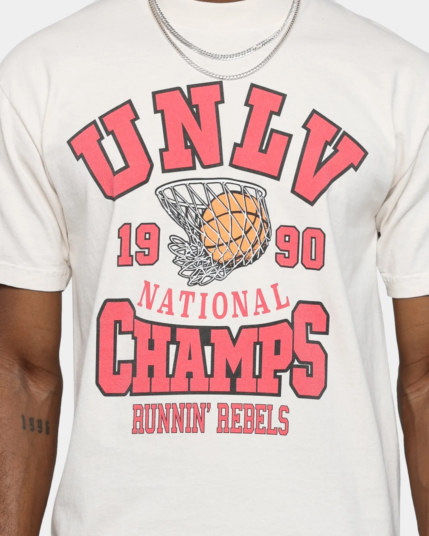 19Nine University of Nevada Las Vegas 1990 National Champs T-Shirt Cream