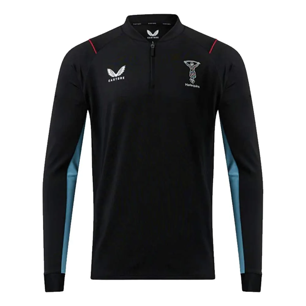 2022-2023 Harlequins Player Training Quarter Zip (Black)