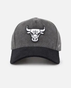 47 Brand Apollo Corduroy Chicago Bulls Offside Snapback Cap in Black