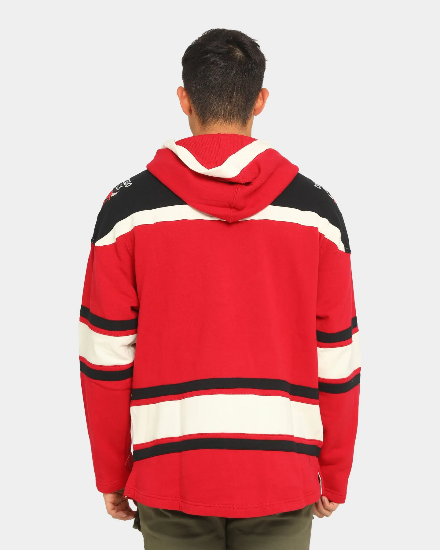 47 Brand Superior Lacer Red Hoodie - Chicago Bulls