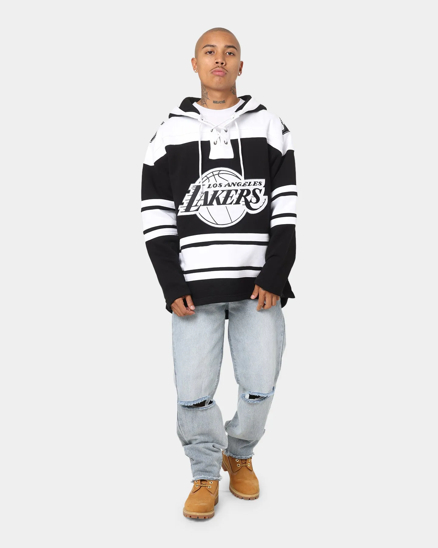 47 Brand Los Angeles Lakers NBA Superior '47 Lacer Hoodie Jet Black