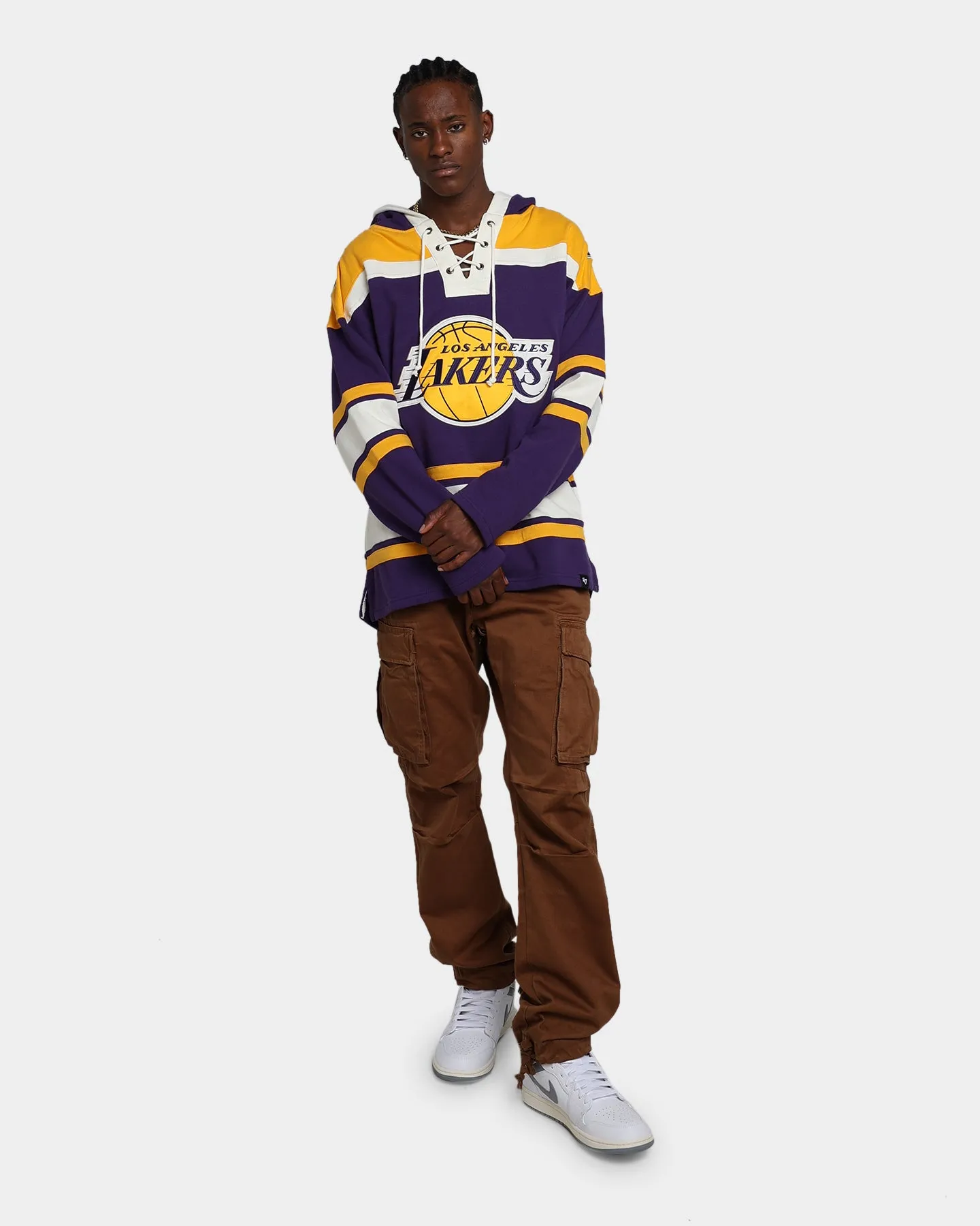 47 Brand Los Angeles Lakers Superior Lacer Hoodie Purple