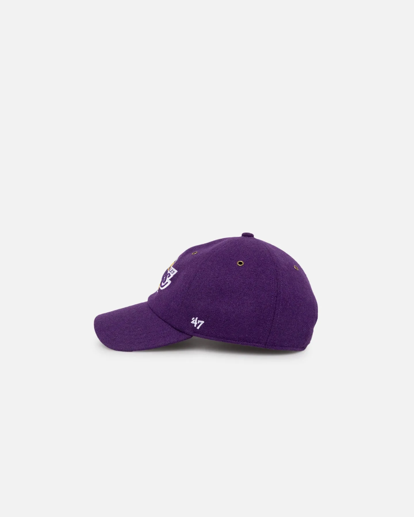 47 Brand Los Angeles Lakers Wooly Clean Up Strapback Purple