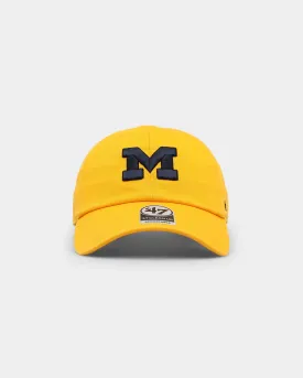 47 Brand Michigan Wolverines '47 Clean Up Strapback Gold