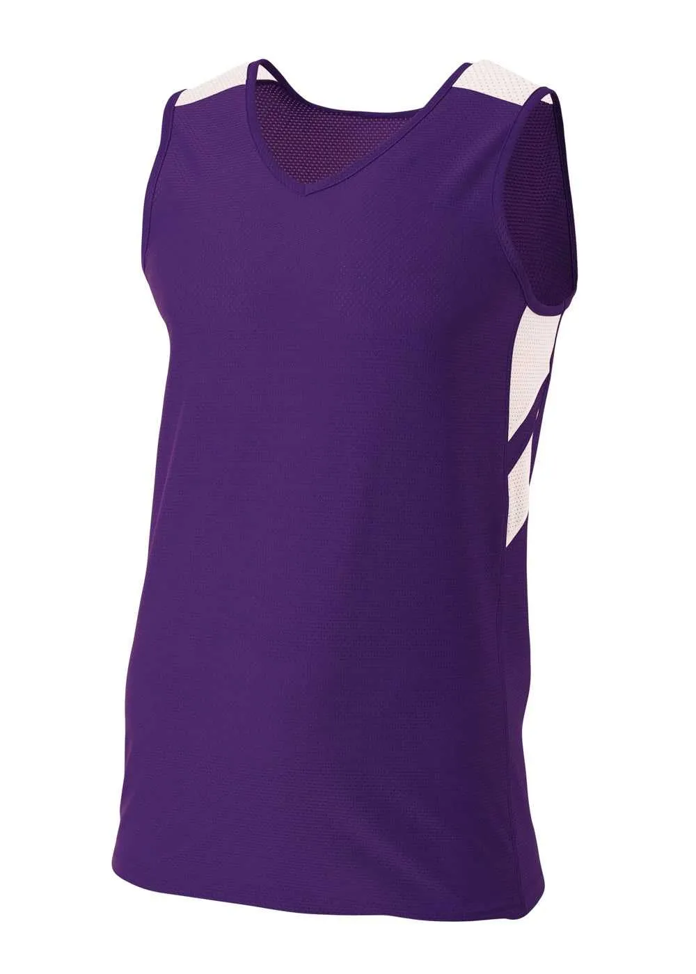 A4 N1178 Fast Break Jersey - Purple White