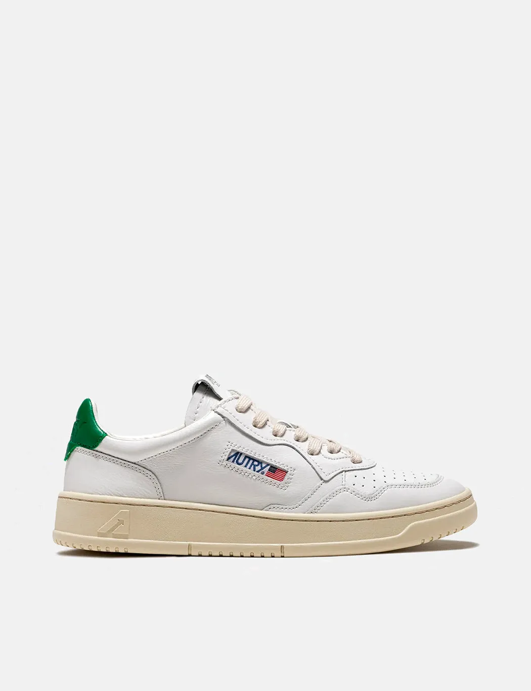 Autry Medalist LL20 Trainers (Leather) - White/Green