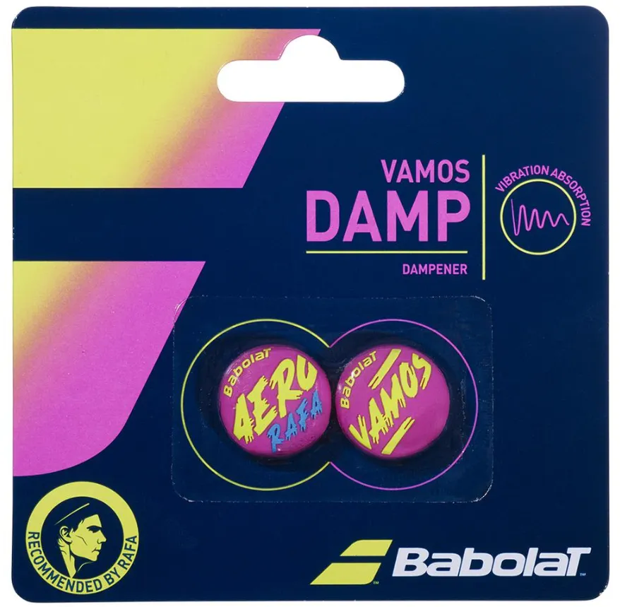 Babolat Vamos Damp 2 Pack Pink and Yellow