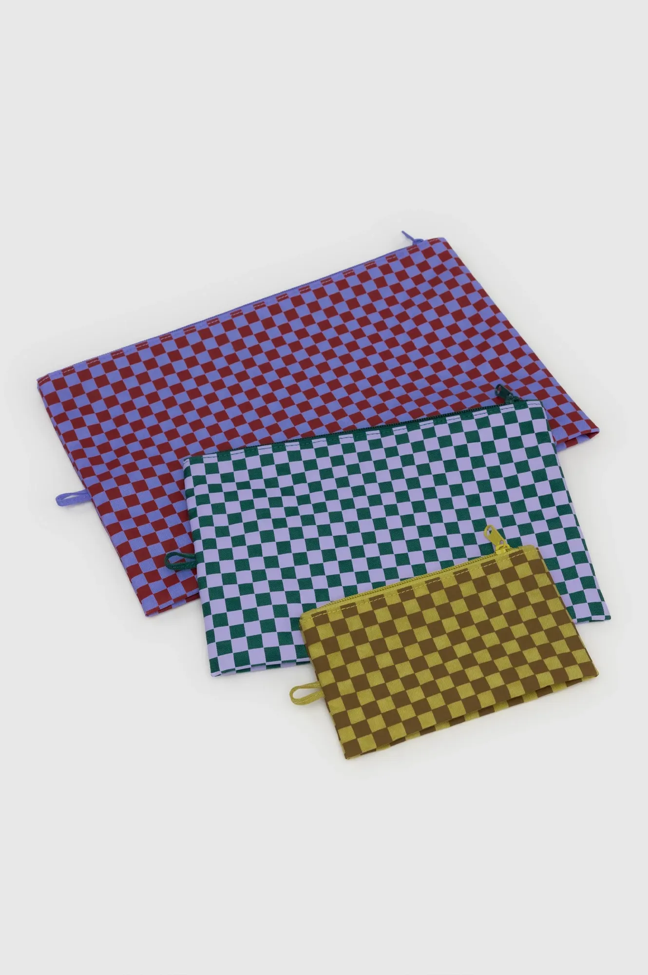 Baggu Go Pouch Jewel Checks Set