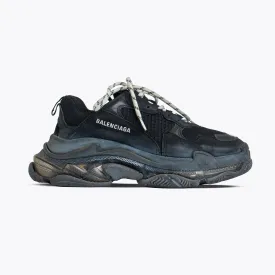 BALENCIAGA TRIPLE S CLEAR-SOLE SNEAKERS TRIPLE BLACK