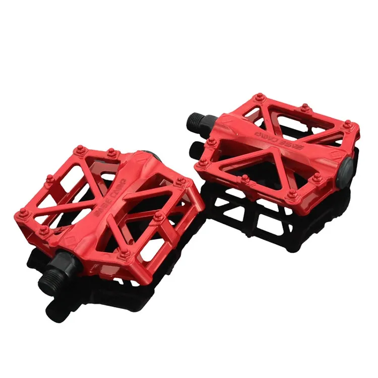 BaseCamp BC-671 Aluminum Alloy Pedal Non-slip Comfortable Bicycle Pedal (Red)