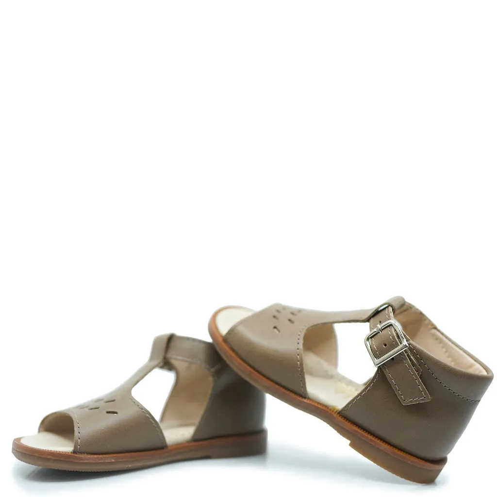 Beberlis Taupe Perforated Baby Sandal