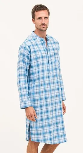 Bespoke -  Blue Checked Nightshirt