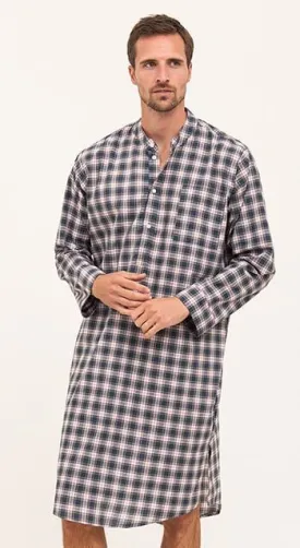 Bespoke - Dark Blue & Red Checked Nightshirt