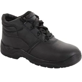 Black Chukka Safety Synthetic Leather Work Boots