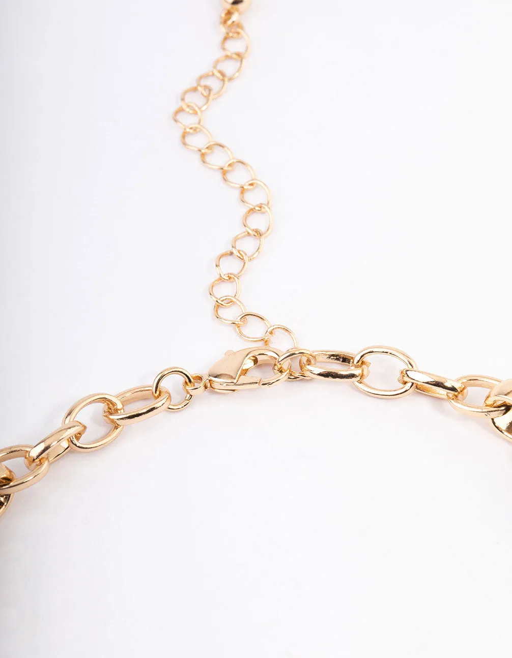 Black Mixed Oval Link Necklace