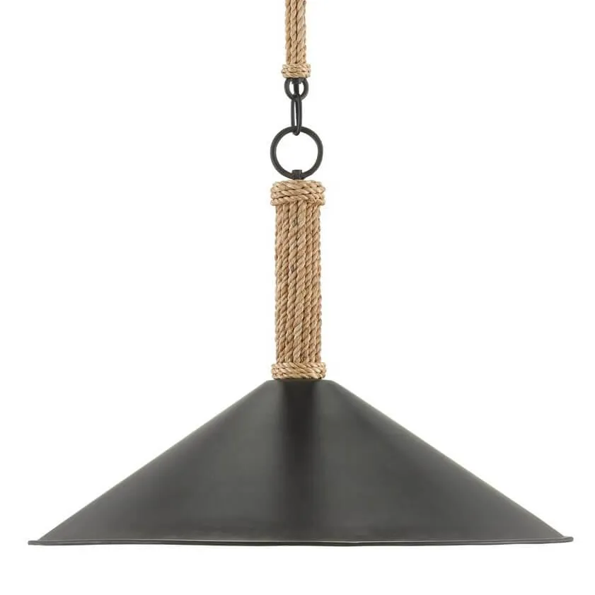 Black Rope Hung Pendant