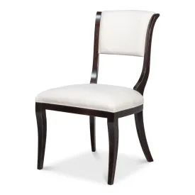 Black Swoop Back Dining Chairs - Set of 2