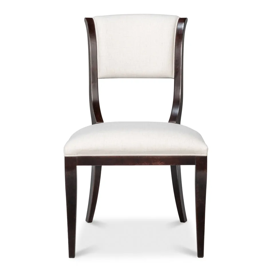 Black Swoop Back Dining Chairs - Set of 2