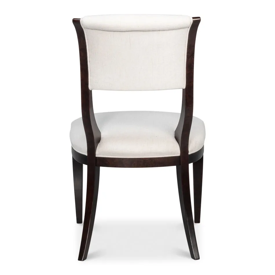 Black Swoop Back Dining Chairs - Set of 2