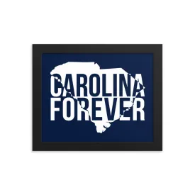 Carolina Forever - Navy State - Framed Poster