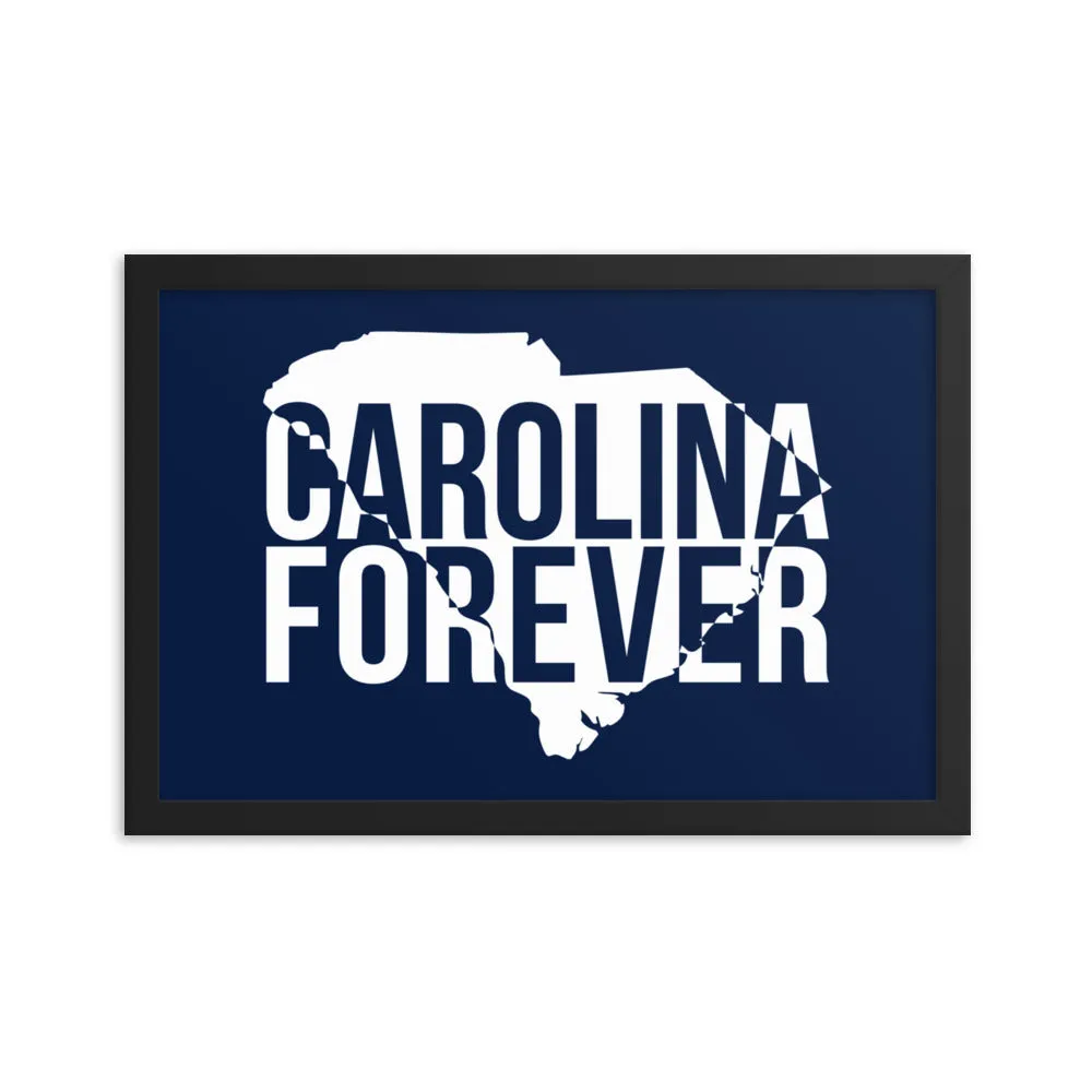 Carolina Forever - Navy State - Framed Poster