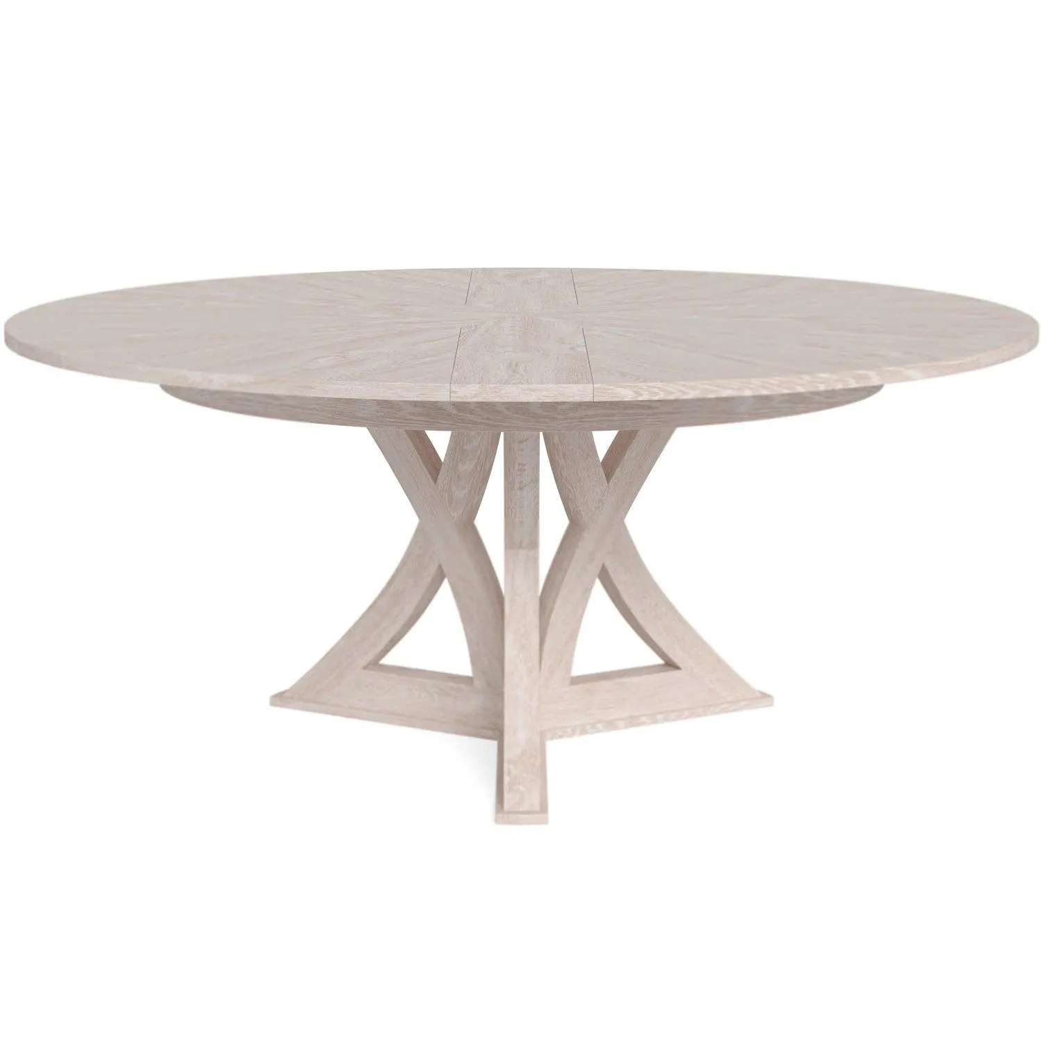 Casual Cottage Whitewash Jupe Dining Table, 45-56"