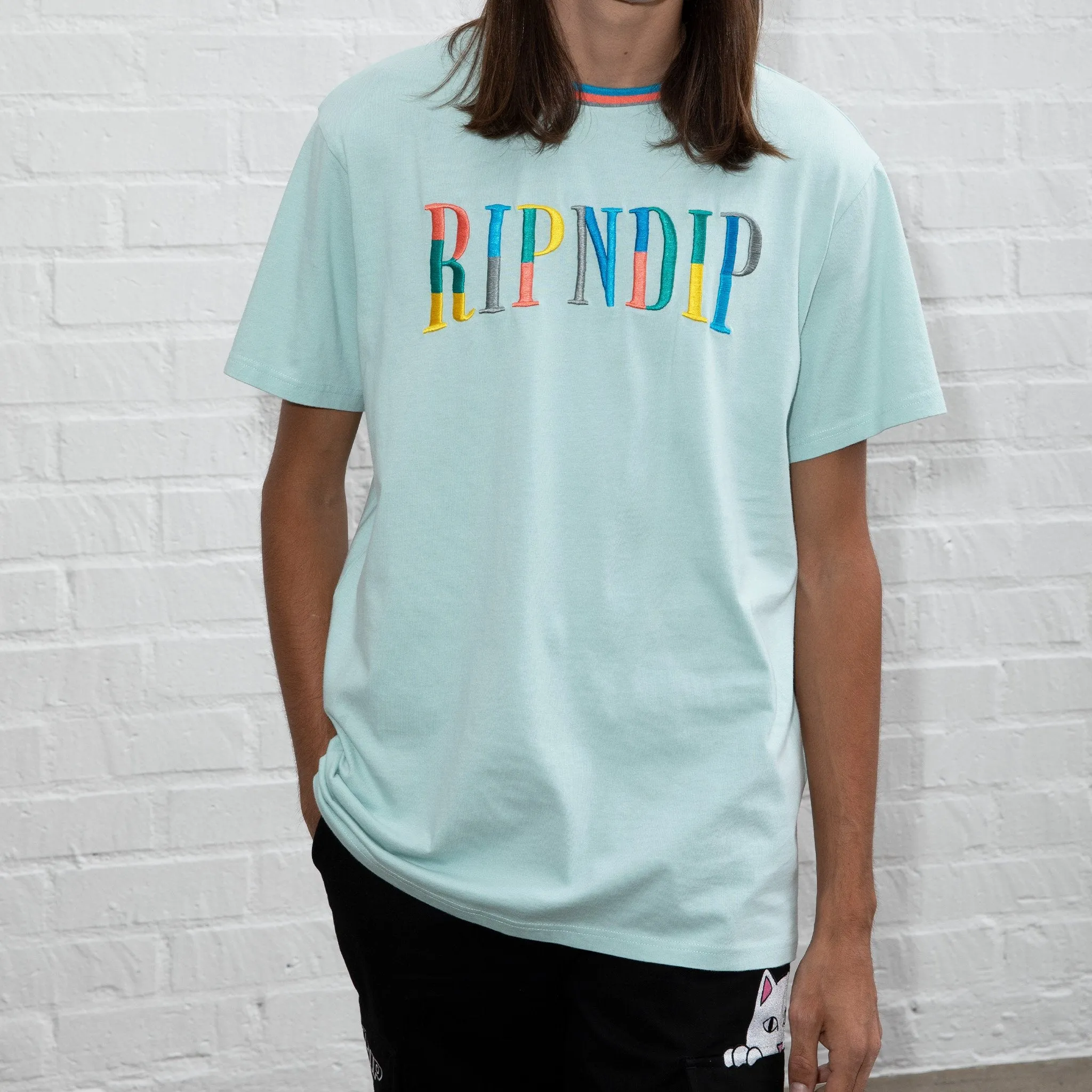 Color Block Logo Tee (Ice Blue)