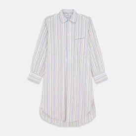 Colourful Garden Multi Stripe Cotton Sussex Nightshirt