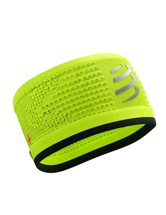 Compressport Unisex Headband On/Off Flash - Fluo Yellow/Black