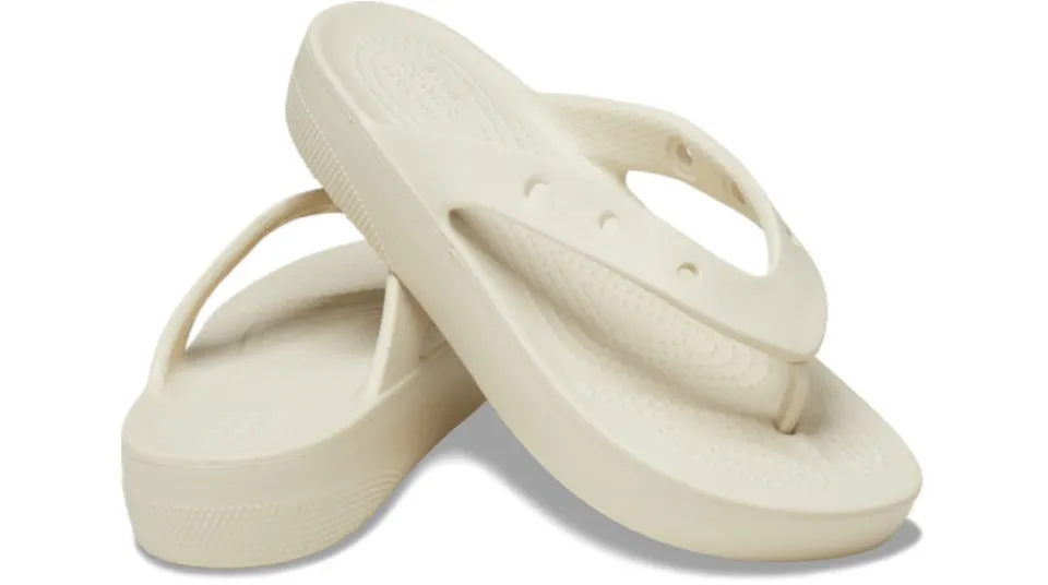 Crocs Classic Platform Flip Bone