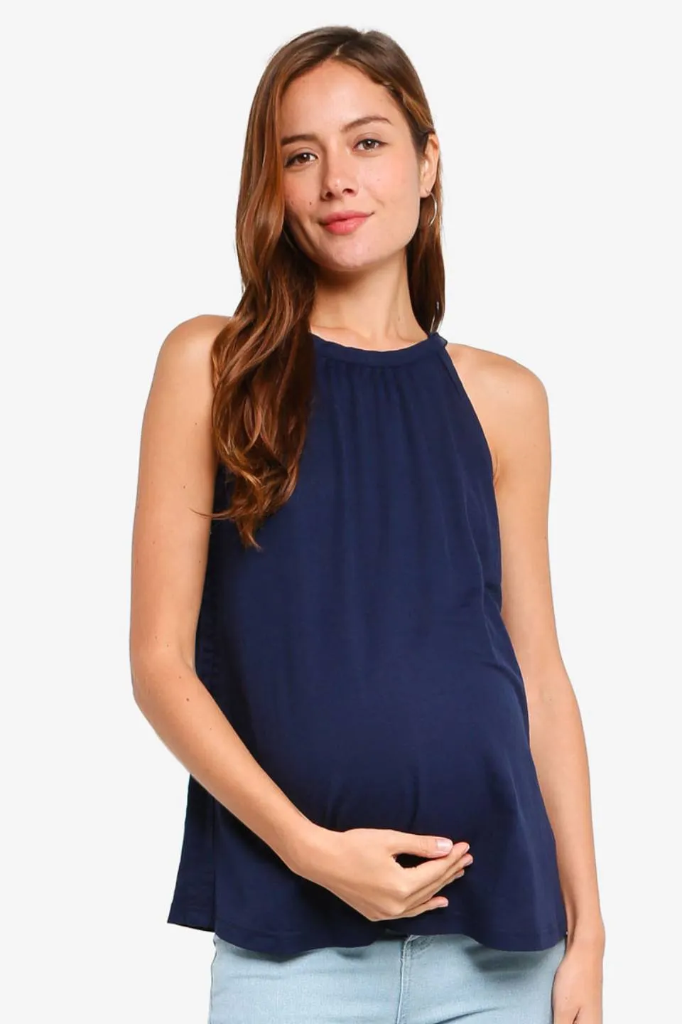 Demelza Sleeveless Nursing Top Navy