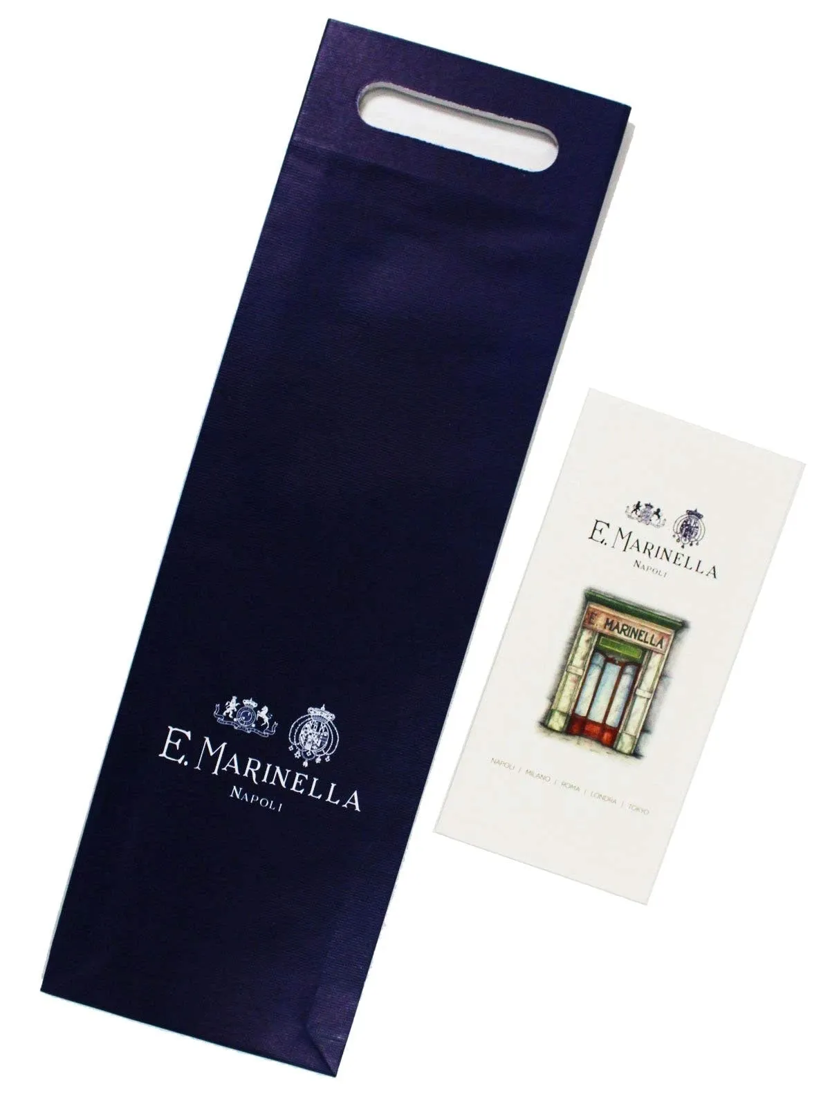 E. Marinella Tie Dark Blue Geometric SALE