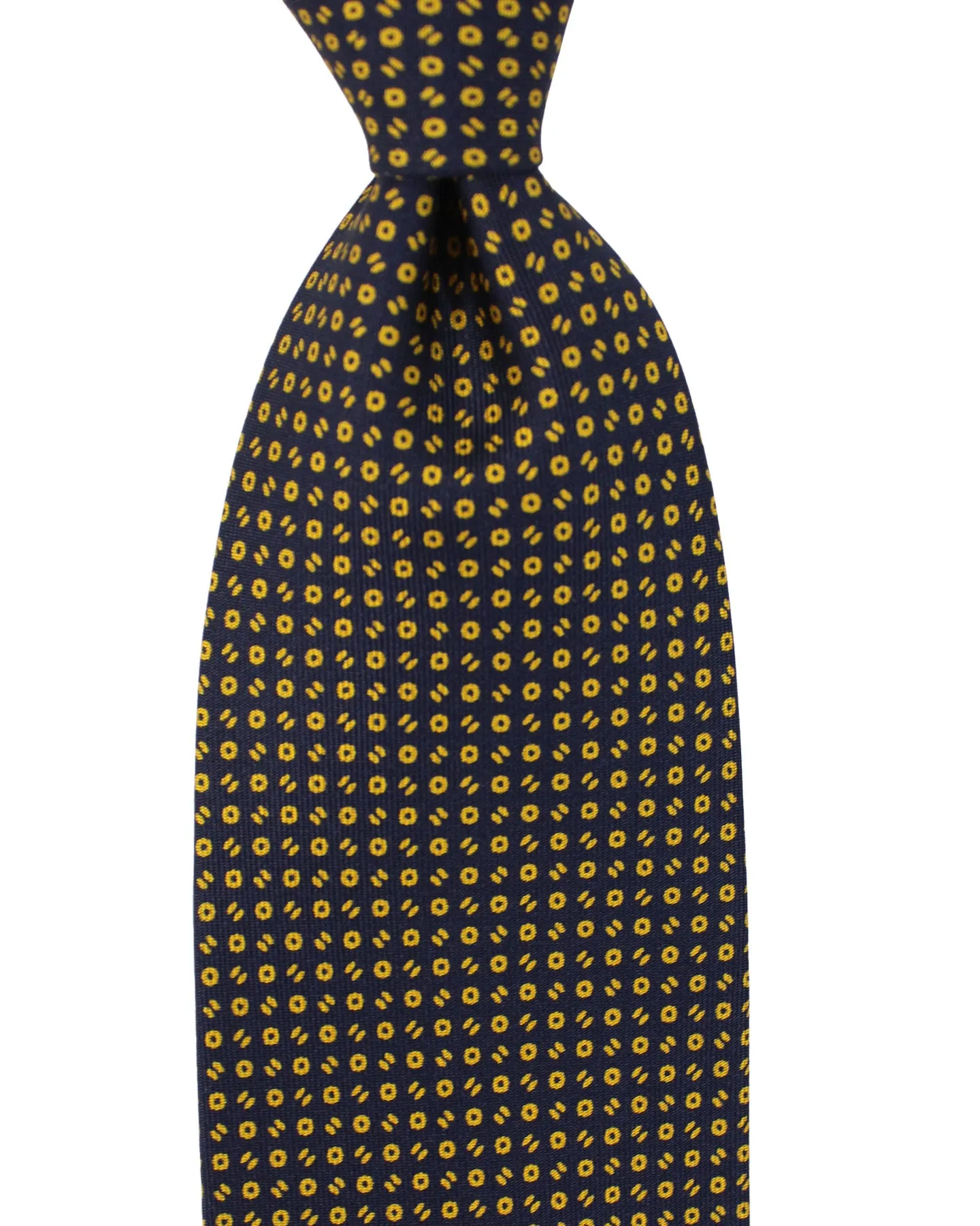 E. Marinella Tie Dark Blue Orange Geometric Design