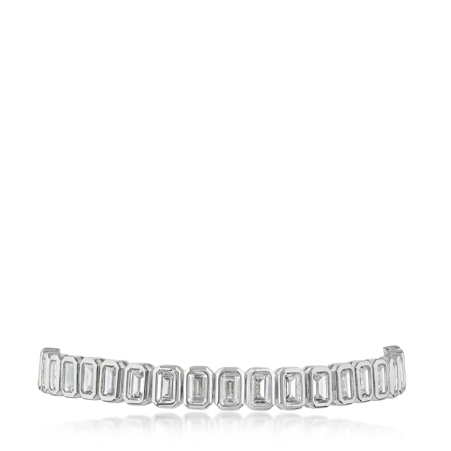 Emerald CZ Bezel Set Tennis Bracelet