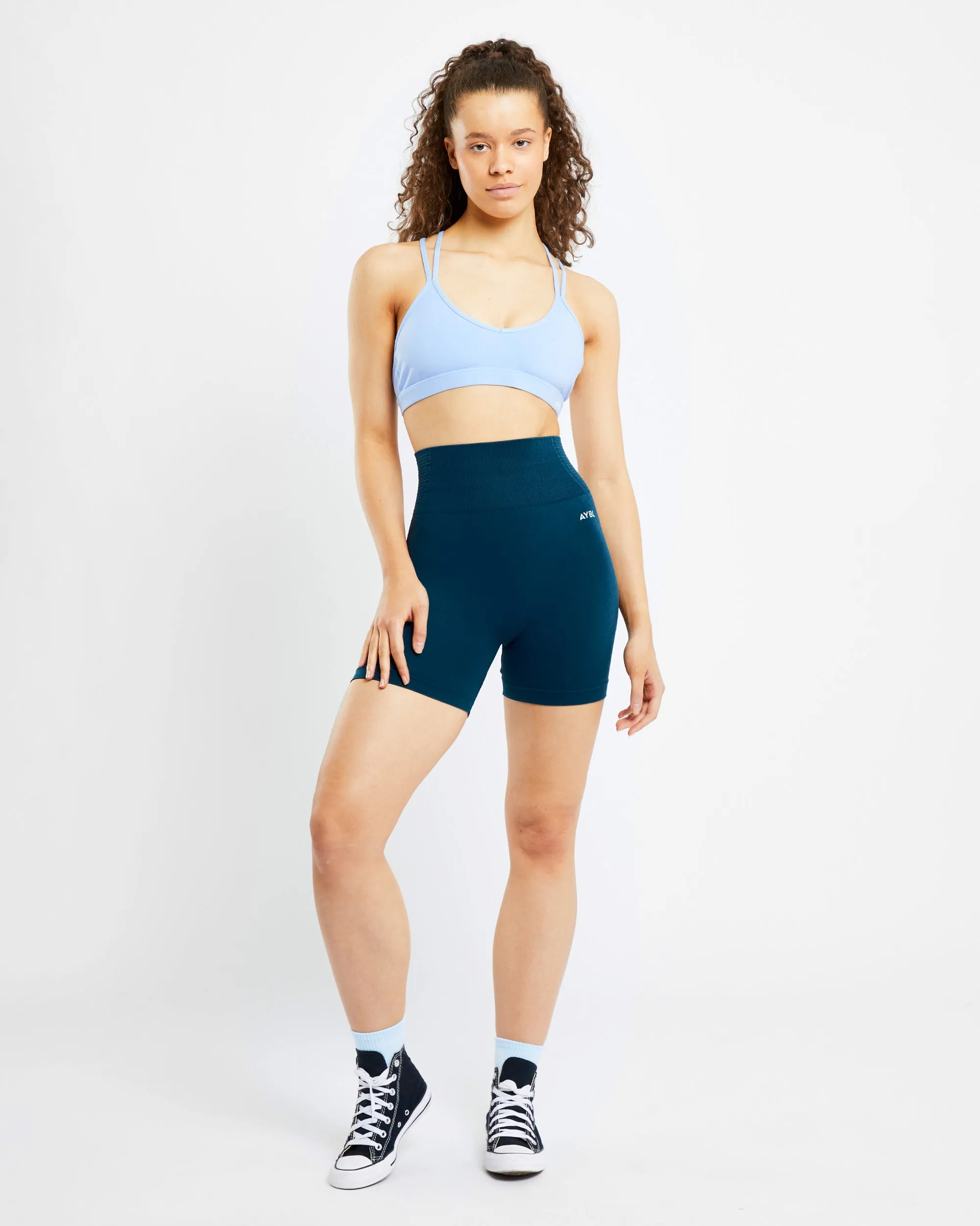 Essential Strappy Sports Bra - Powder Blue