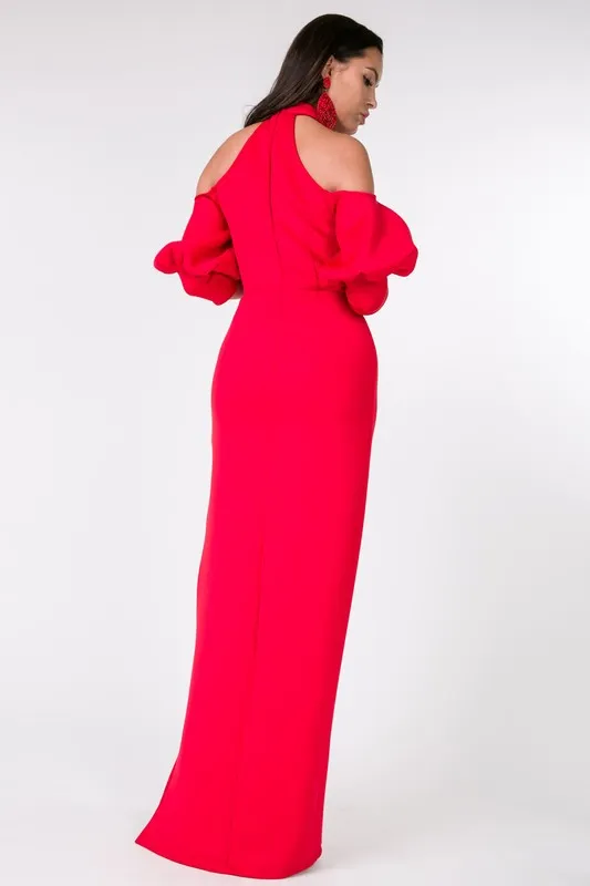 Georgina Neoprene Maxi Dress