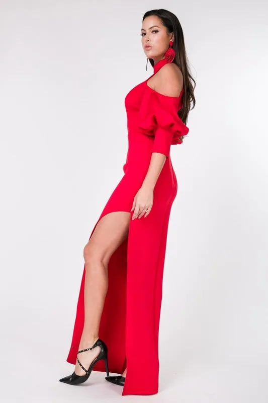 Georgina Neoprene Maxi Dress