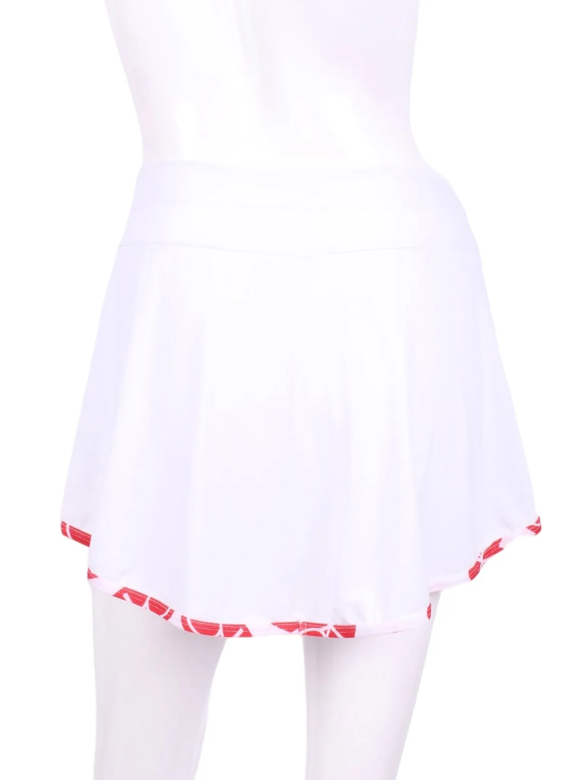 Gladiator Skirt White With Red Heart Trim