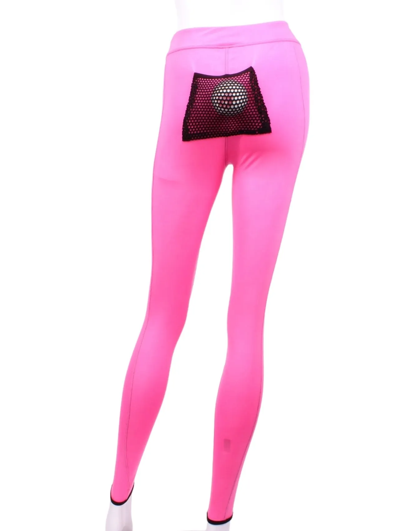 High Waisted Leg Lengthening Leggings Pink With Back Pocket