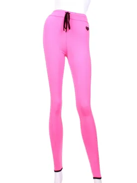 High Waisted Leg Lengthening Leggings Pink With Back Pocket