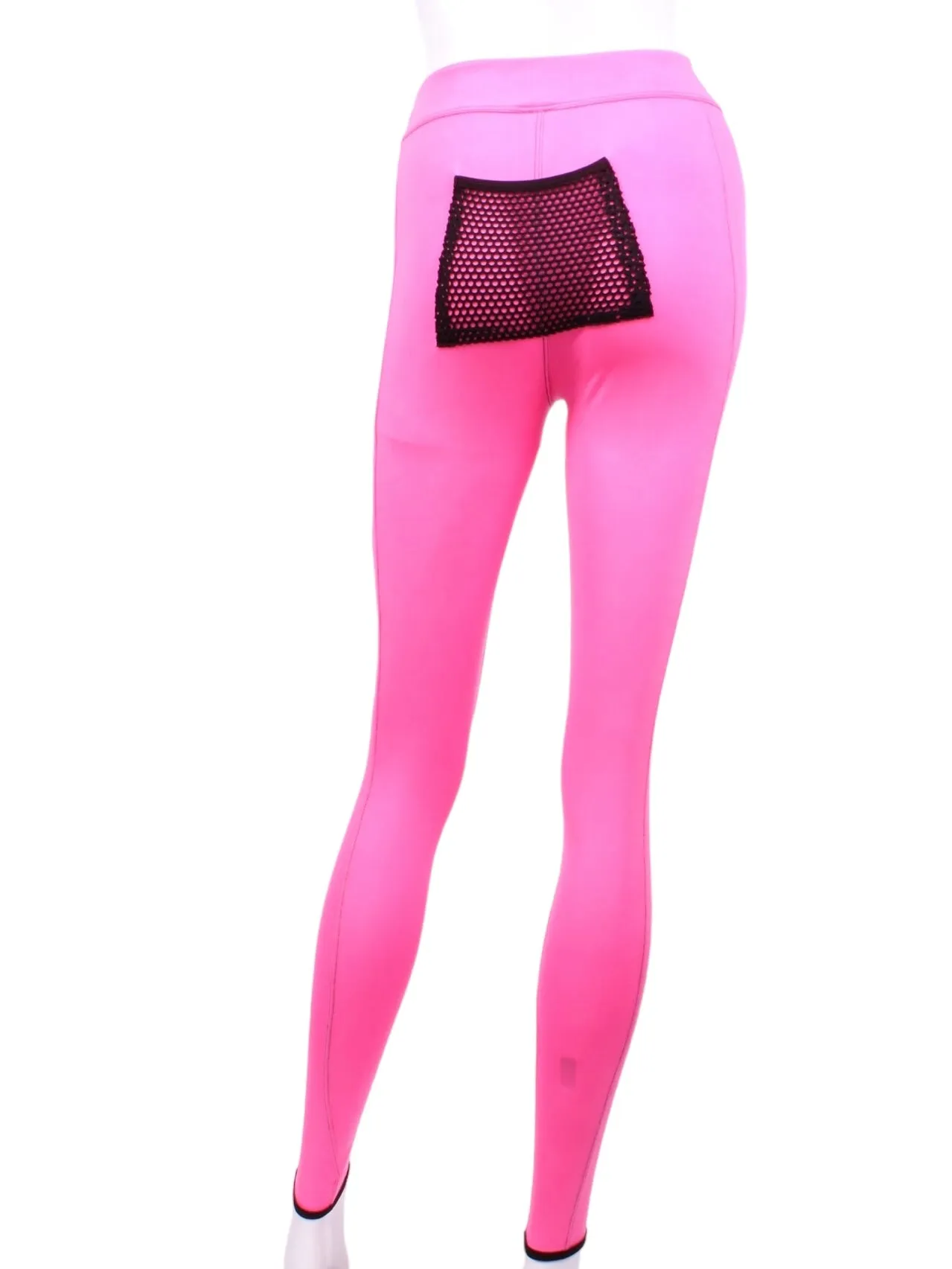 High Waisted Leg Lengthening Leggings Pink With Back Pocket