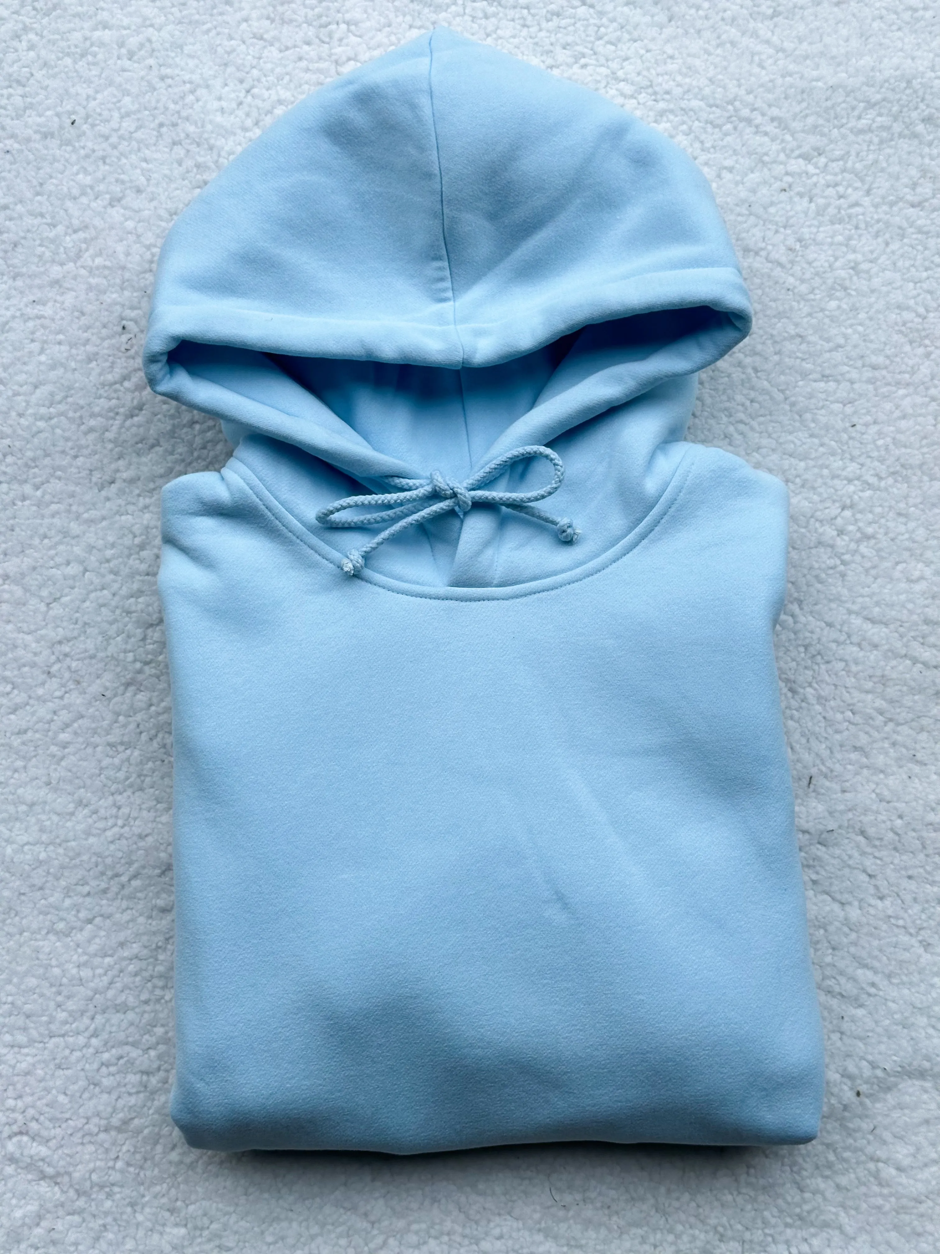 Icy Blue Basic Blank Hoodie