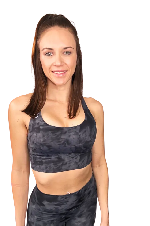 Imperial Graphite Marble Sports Bra