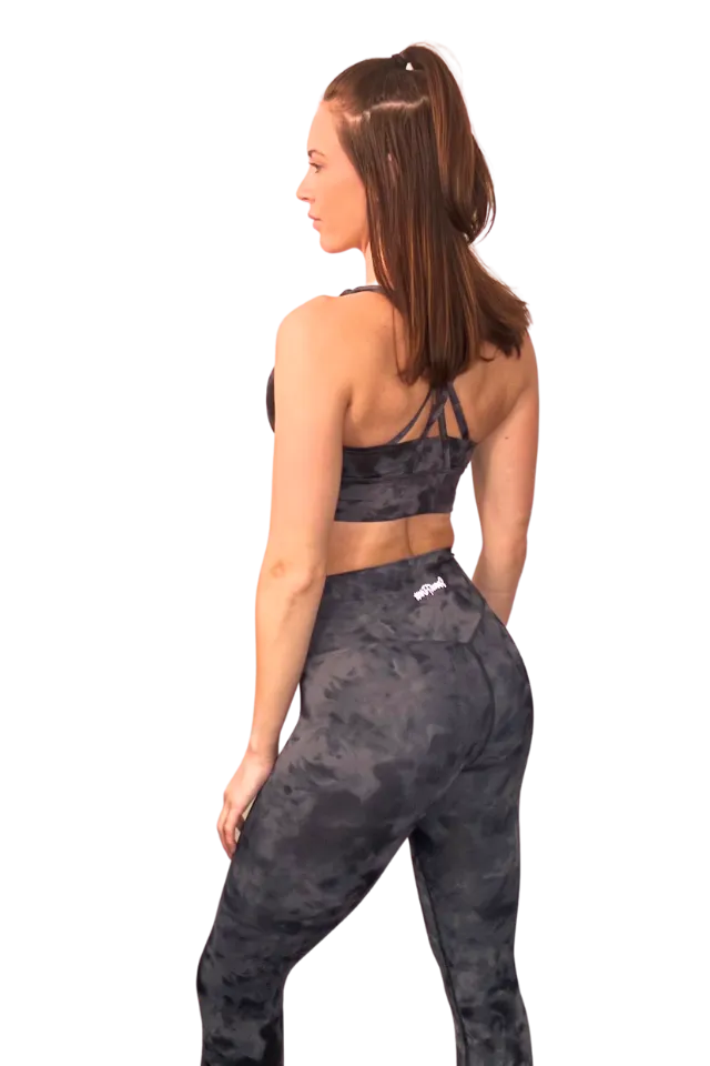 Imperial Graphite Marble Sports Bra