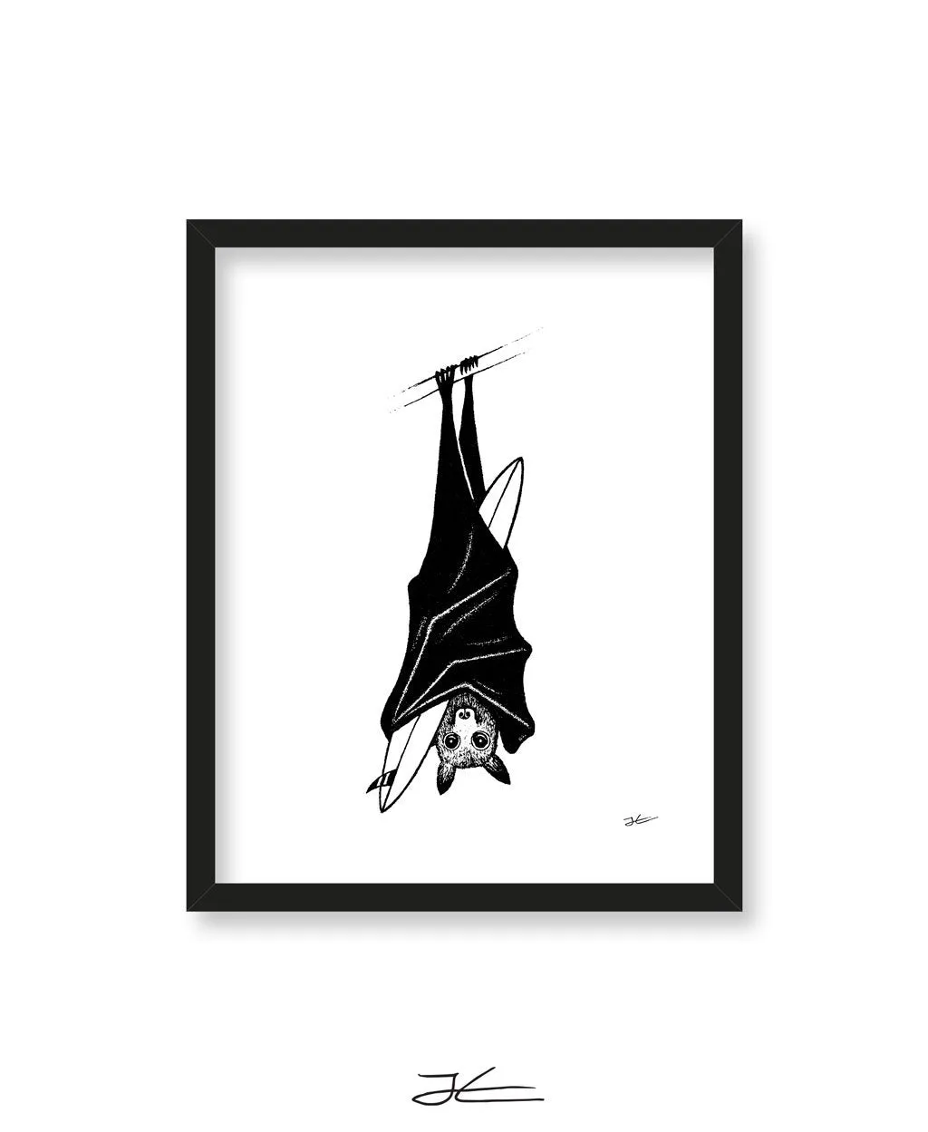 Inktober Bat - Print/ Framed Print