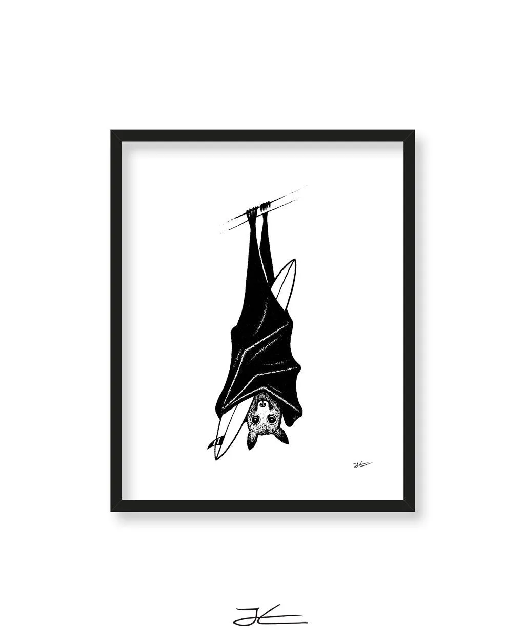 Inktober Bat - Print/ Framed Print