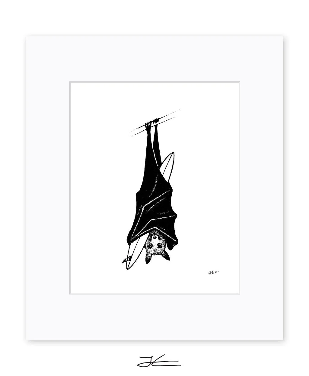 Inktober Bat - Print/ Framed Print